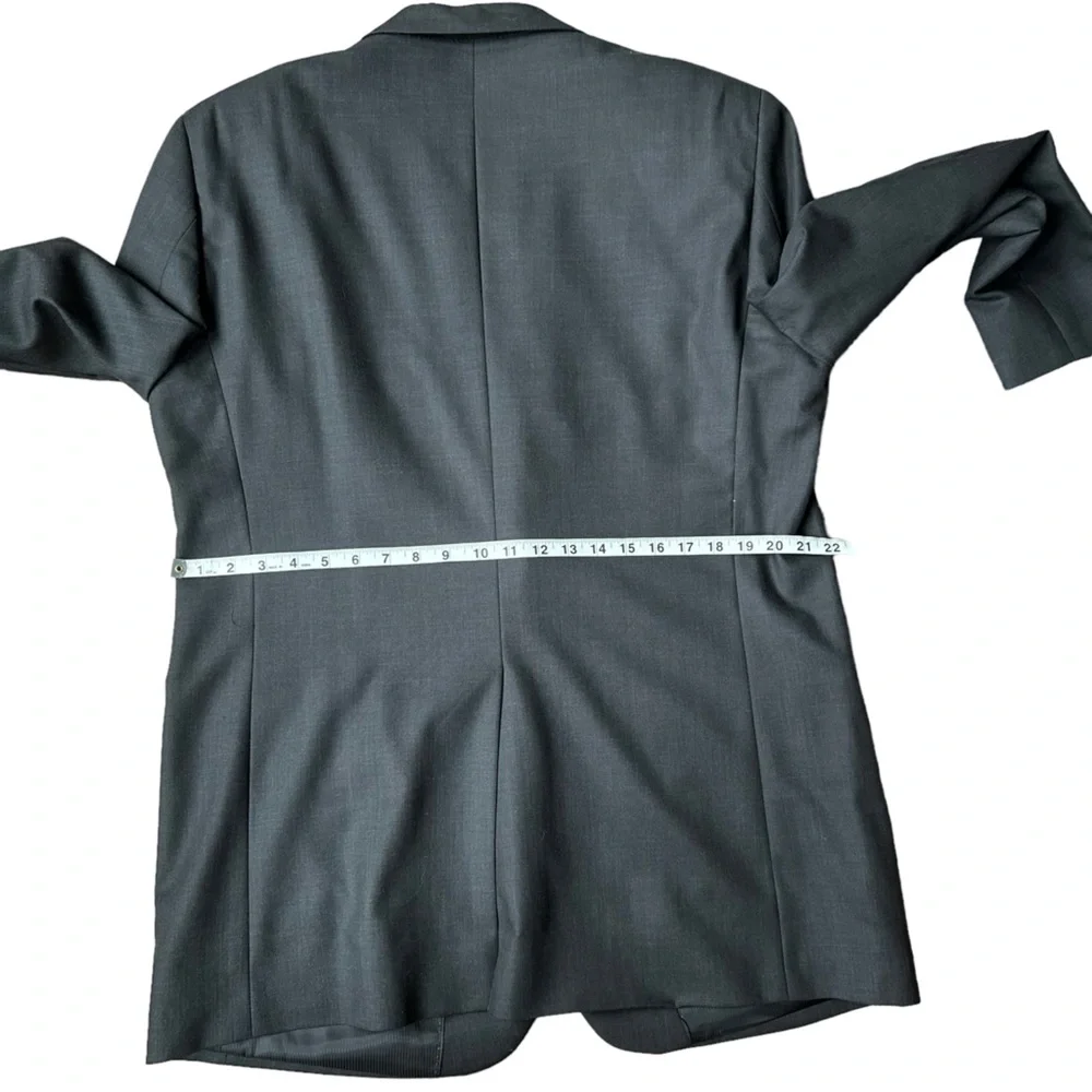 Pronto Uomo Mens Platinum Travel Two Button Performance Wool Blazer Jacket 44L‎